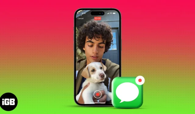 iPhone의 iOS 17에서 FaceTime으로 비디오 메시지를 녹음하고 보내는 방법