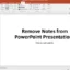 Como remover notas do PowerPoint