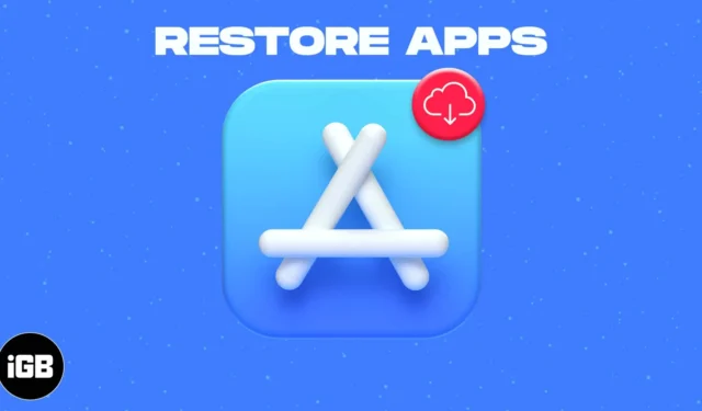 Cómo restaurar aplicaciones eliminadas en iPhone o iPad en iOS 17/16