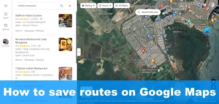 Como salvar rotas no Google Maps