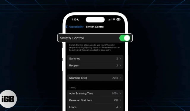 Cómo usar Switch Control en iPhone y iPad en iOS 17
