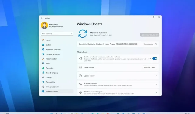 Windows 11 build 22631.2338 (KB5030305) lançado no canal beta