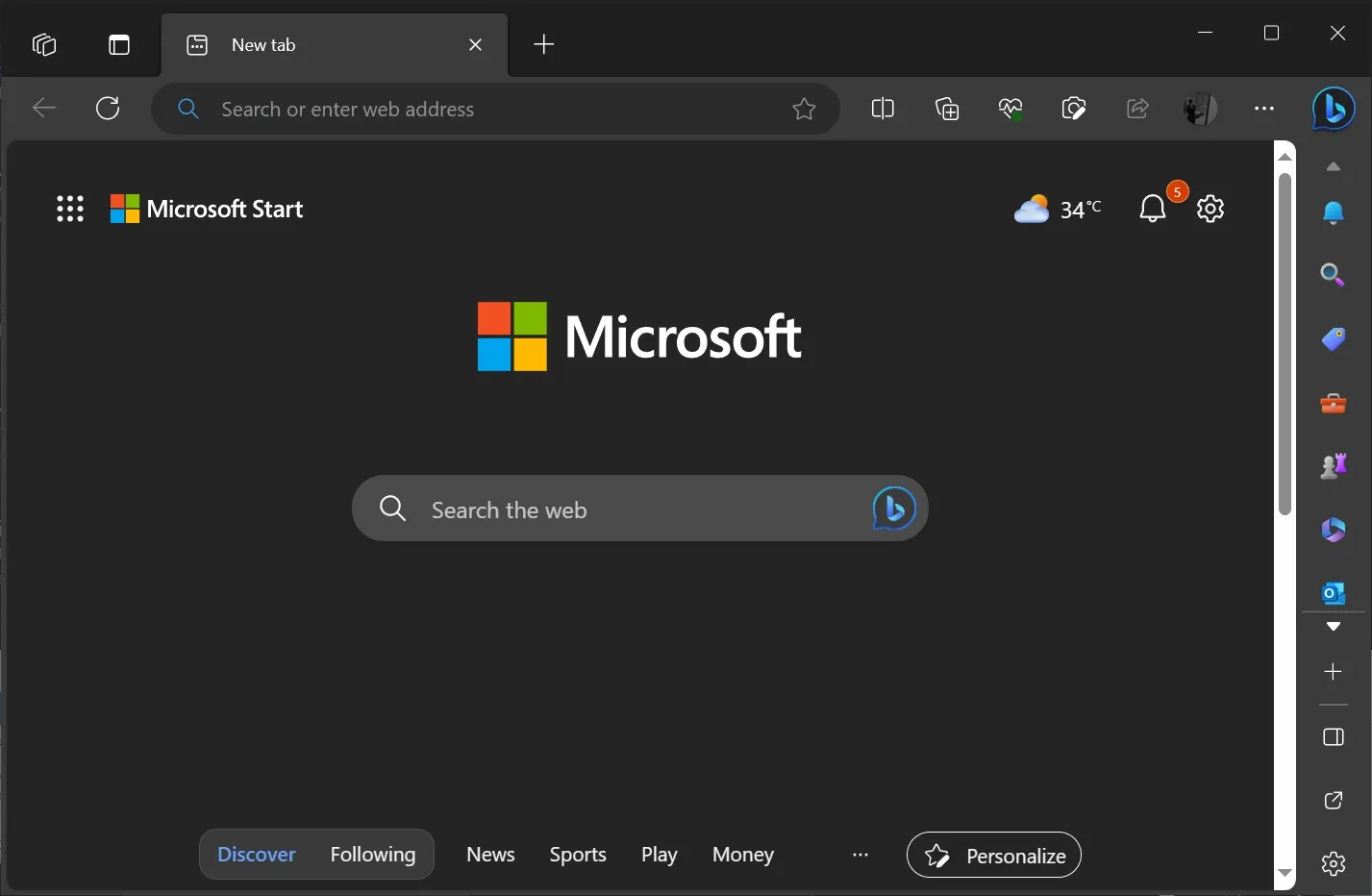 Microsoft Edge タブレット UI がデスクトップに強制的に表示される