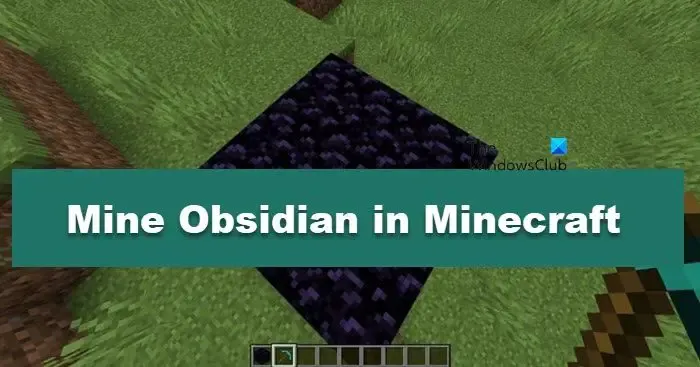 mine Obsidiana no Minecraft