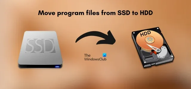 如何在 Windows 11/10 中將程式檔案從 SSD 移至 HDD