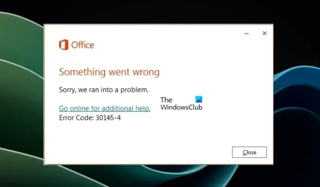 Código de error de Office 30145-4 [Solución]