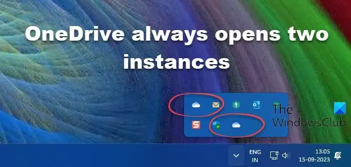 OneDrive sempre abre duas instâncias