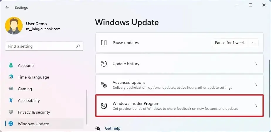 Windows Insider プログラム