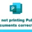 Drukarka nie drukuje prawidłowo dokumentów programu Publisher