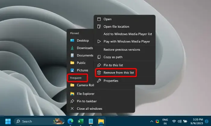 Dossiers fréquents dans Windows 11/10