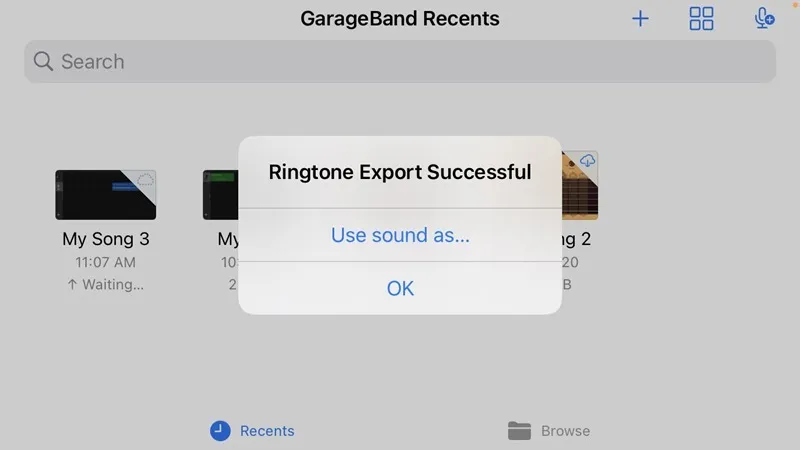 Toque Android Iphone Use som como Garageband