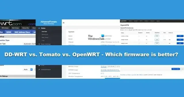 DD-WRT vs Tomato vs OpenWRT – 哪個韌體比較好？