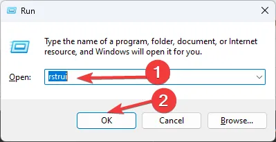 Herstelpuntvenster - Spatiebalk, Enter en Backspace werken niet in Windows 11