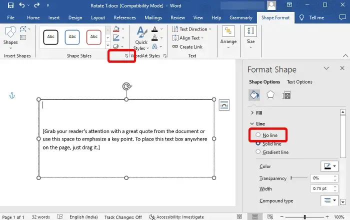 Drehen Sie Text in Microsoft Word