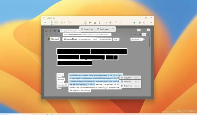 Tekst verbergen in schermafbeeldingen in het Knipprogramma voor Windows 11