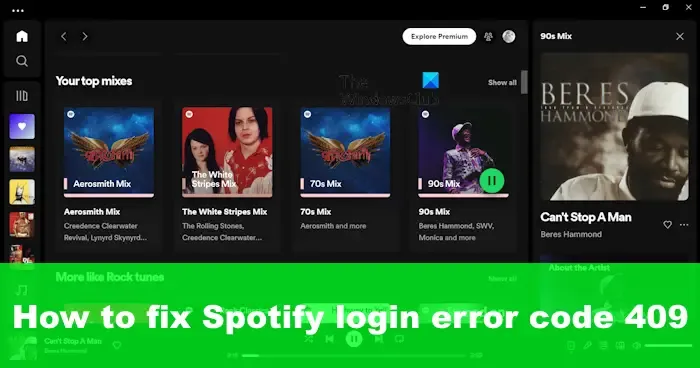 Hoe Spotify-inlogfoutcode 409 te repareren