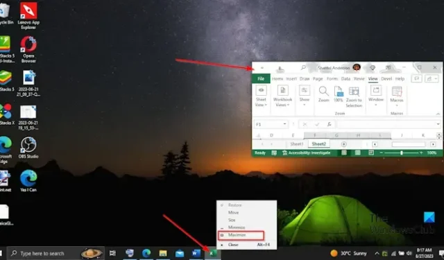 Excel abre em uma pequena janela [Fix]