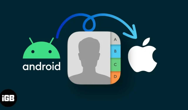 Come trasferire i contatti da Android a iPhone