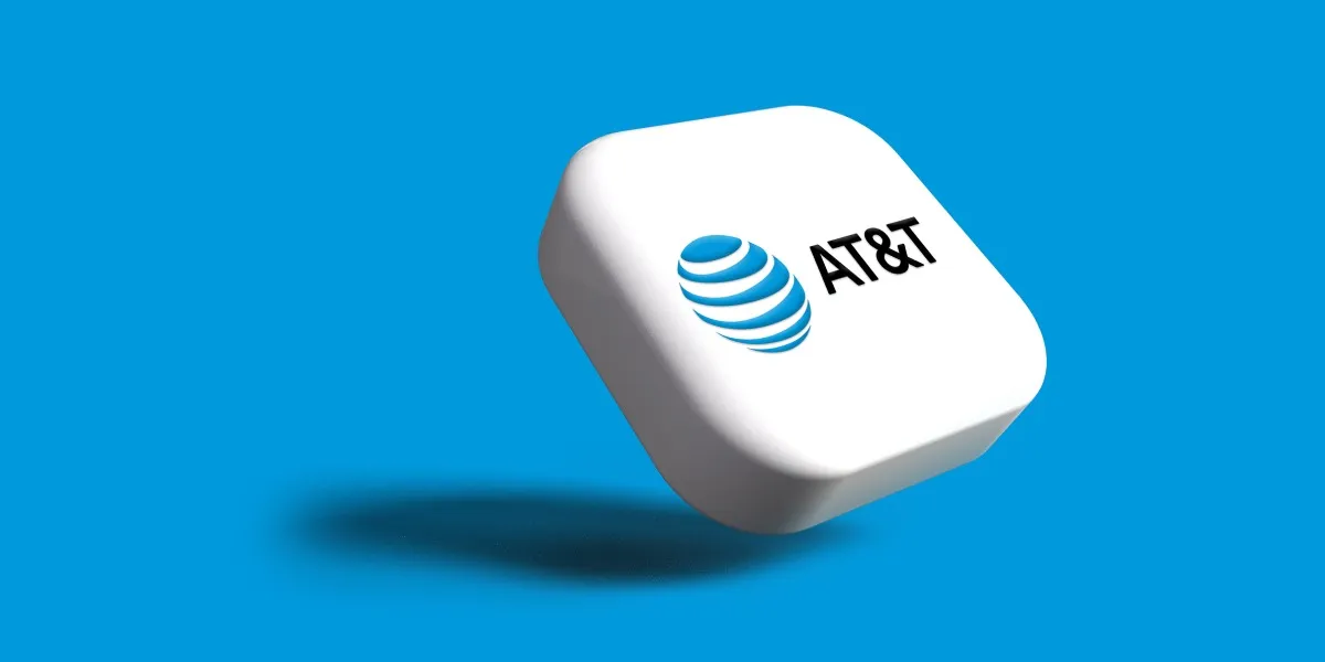 AT&T のロゴ表示。