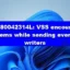 Fix 0x80042314L, VSS heeft problemen ondervonden bij het verzenden van gebeurtenissen naar schrijvers