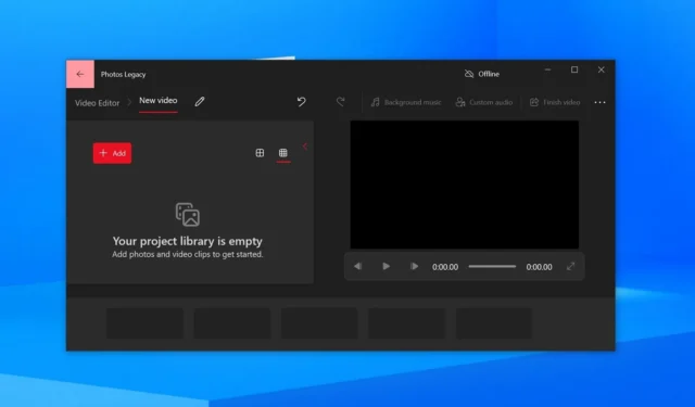 Microsoft는 Windows 10의 Video Editor를 웹 기반 Clipchamp로 대체합니다.