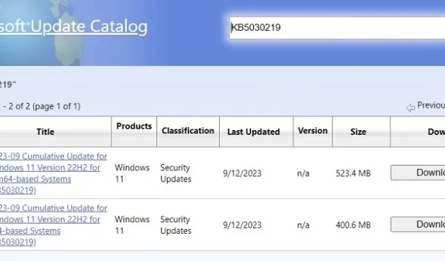 Windows 11 KB5030219 et KB5030217 désormais disponibles