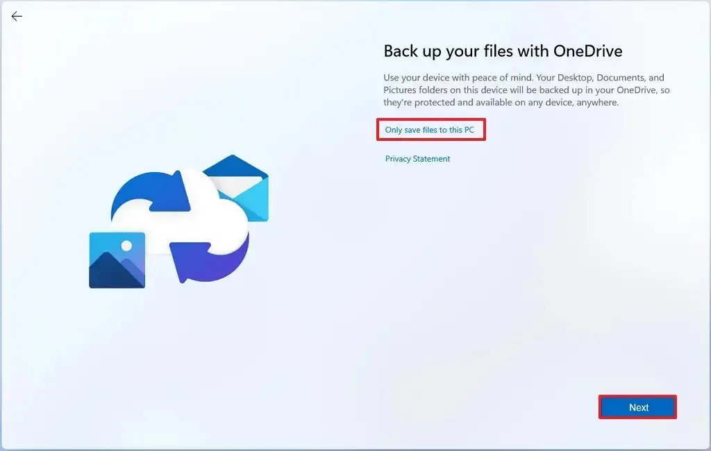 Configuración de OneDrive de la cuenta Microsoft