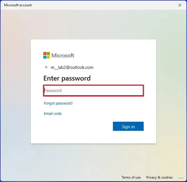 Meld u aan met een Microsoft-account