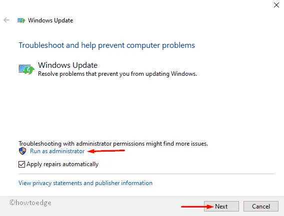 Erro de atualização do Windows 0xc190012e