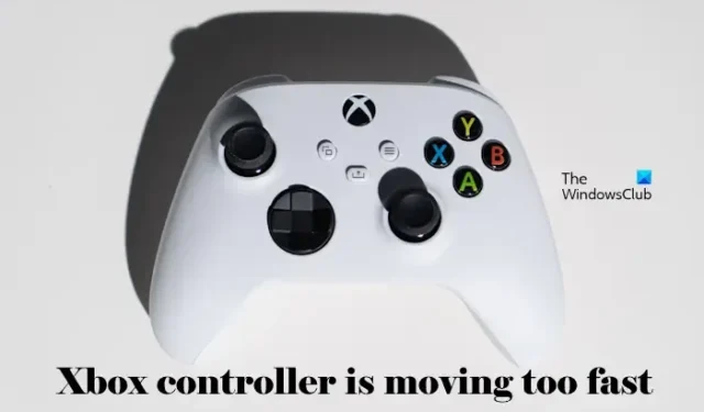 El controlador Xbox se mueve demasiado rápido