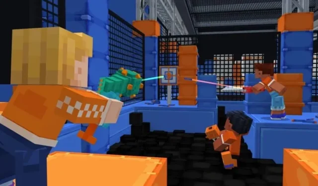 Minecraft の最新の無料 DLC では、仮想ナーフ ブラスターを使って暴徒と戦うことができます