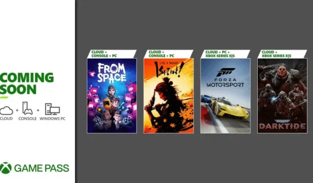 Mit dem Xbox Game Pass werden mehrere Spiele hinzugefügt, darunter Forza Motorsport, und sechs Titel fallengelassen