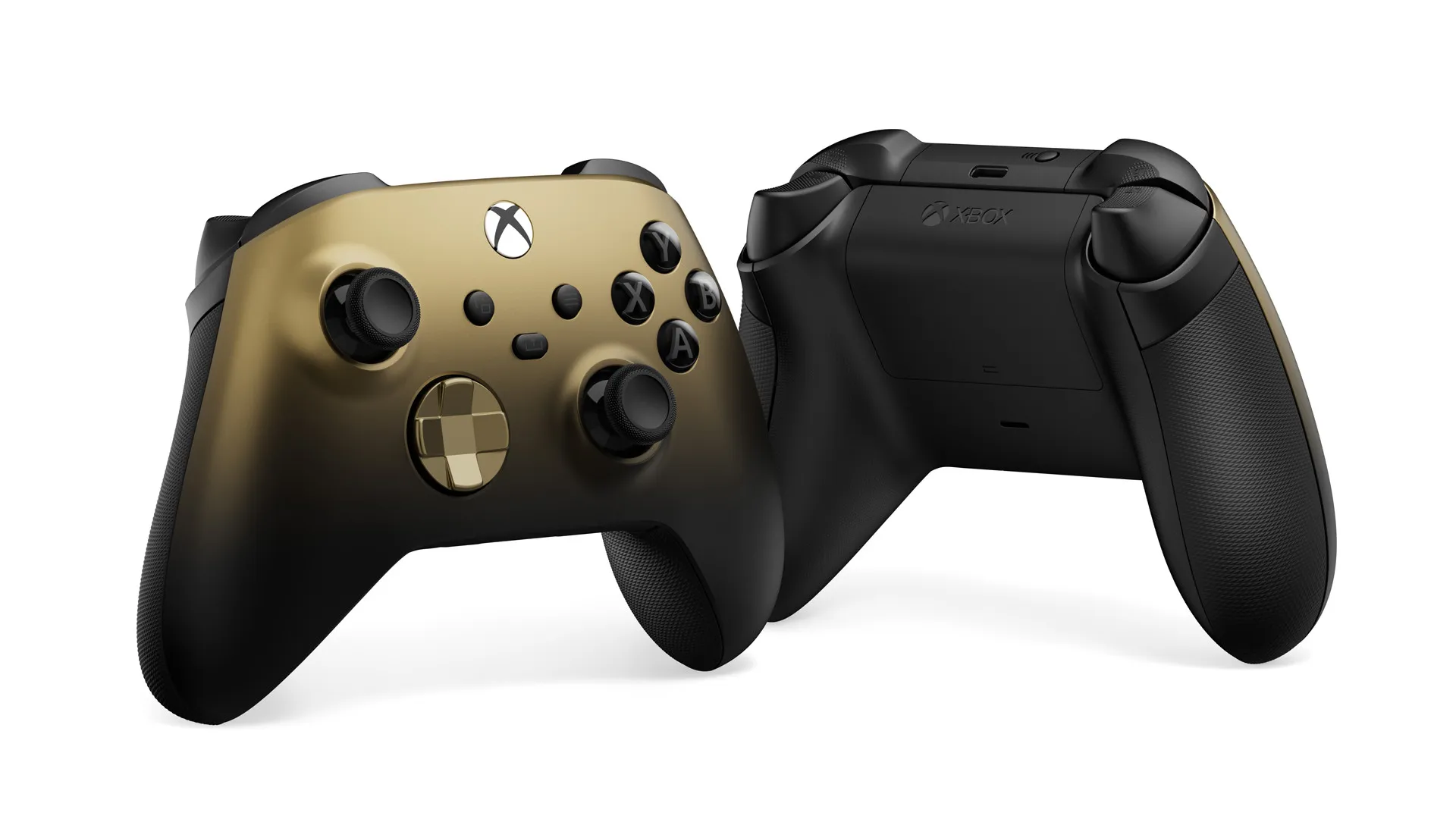 Una imagen del controlador inalámbrico Xbox Gold Shadow Special Edition