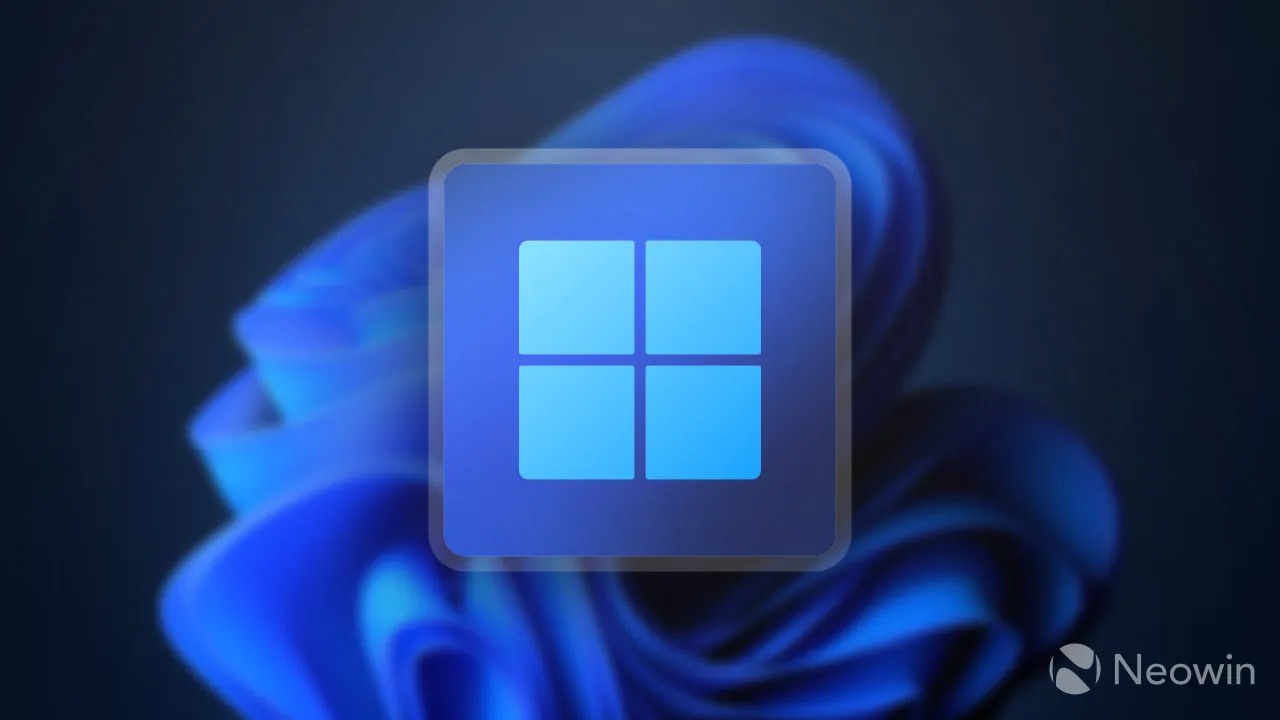 Uma imagem de um grande botão do menu Iniciar com o logotipo do Windows 11