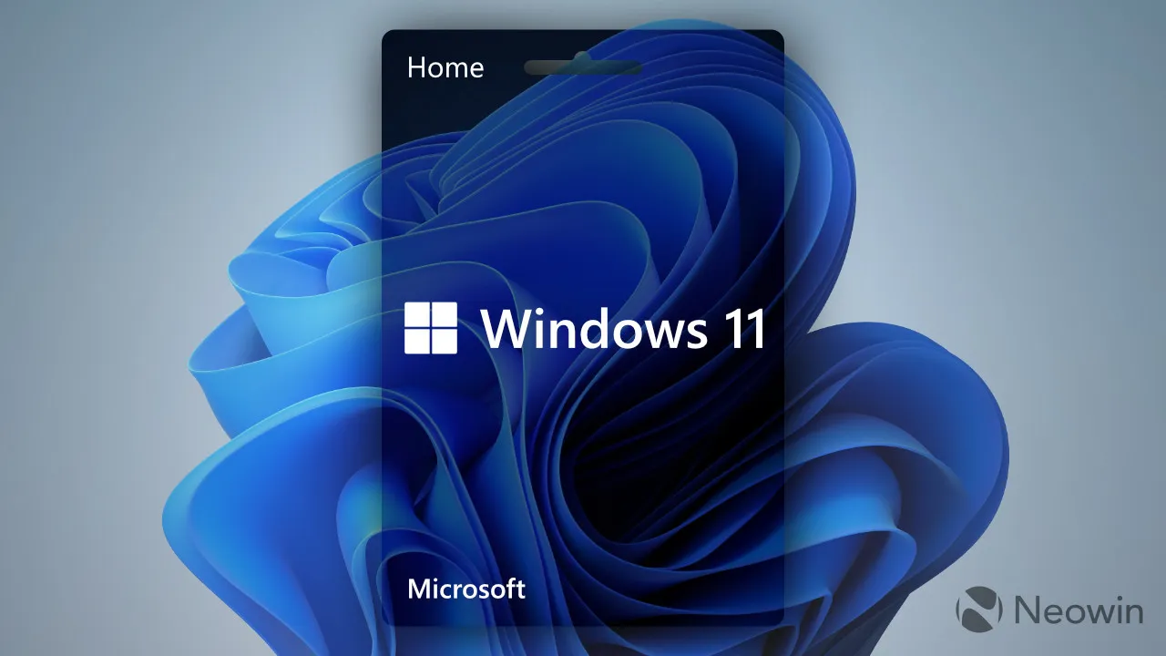 Uma imagem de um cartão de licença do Windows 11