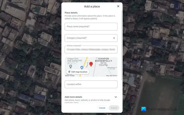 Como adicionar um lugar ou localização ausente ao Google Maps