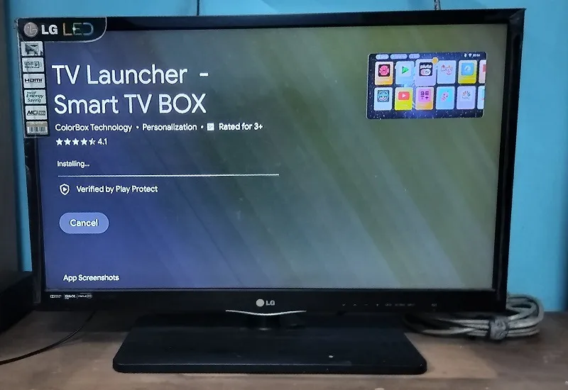 Aplicativo TV Launcher Smart TV box no Android TV.
