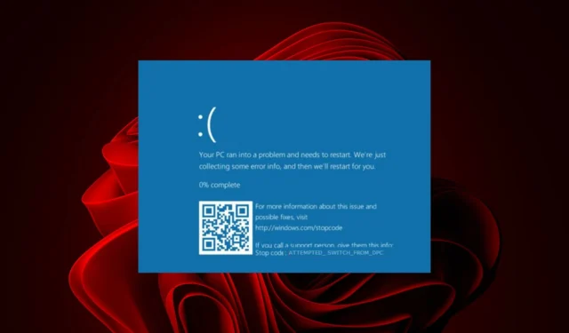 Resolvido: Erro ATTEMPTED_SWITCH_FROM_DPC no Windows 11