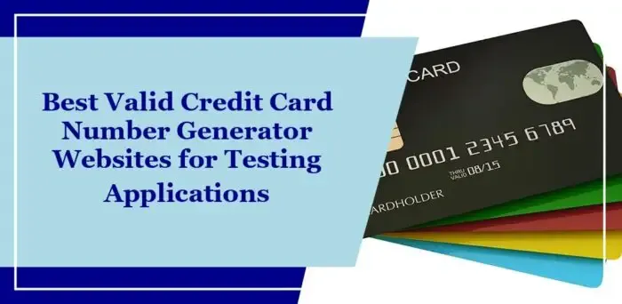 Melhores sites geradores de números de cartão de crédito válidos para aplicativos de teste