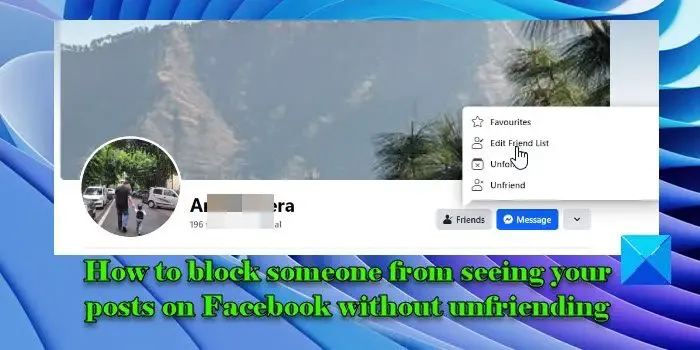 Impedisci a qualcuno di vedere i tuoi post su Facebook