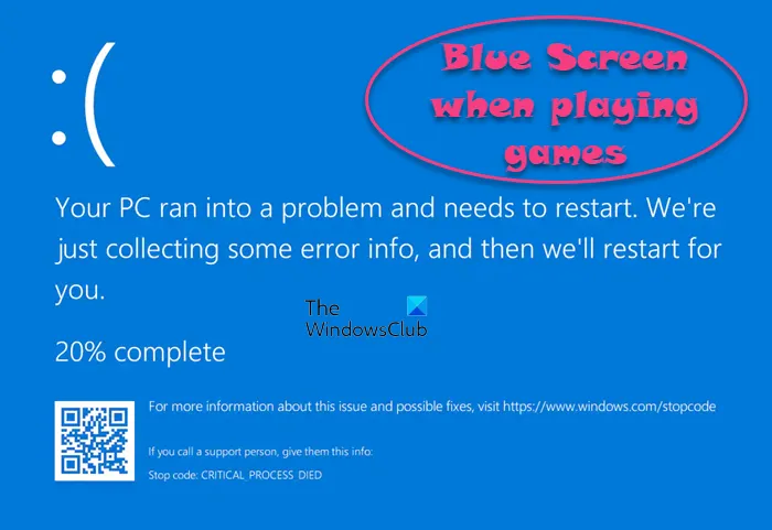 Napraw niebieski ekran podczas grania w gry na komputerze z systemem Windows
