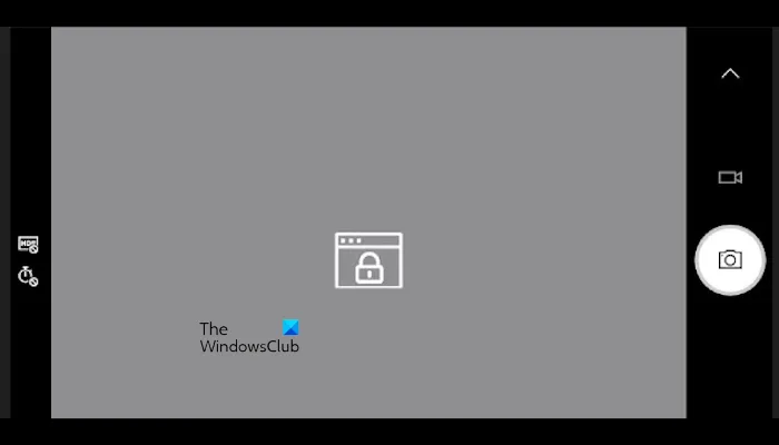 La fotocamera mostra l'icona di blocco su Windows
