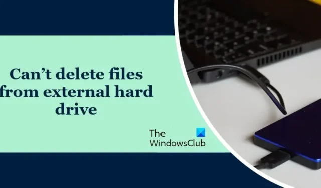 Não é possível excluir arquivos do disco rígido externo no Windows 11/10