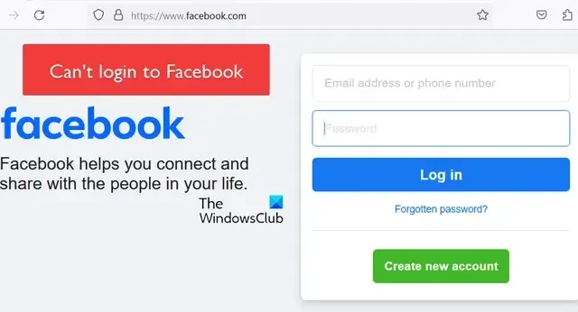 Não consigo fazer login no Facebook no PC ou telefone [Fix]