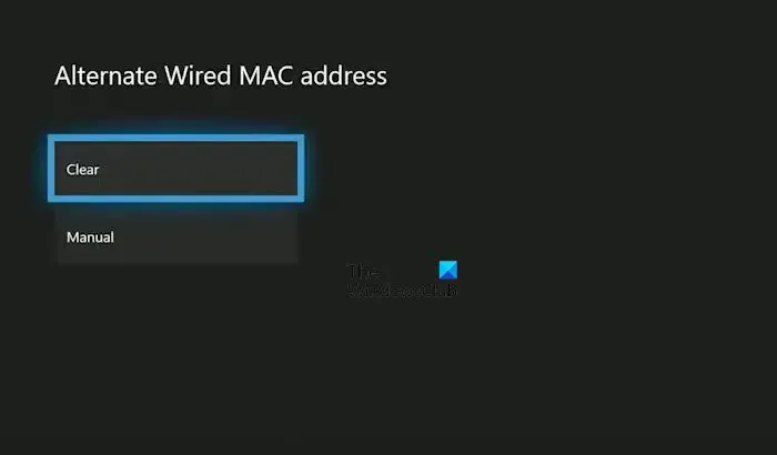 Wis alternatief MAC-adres