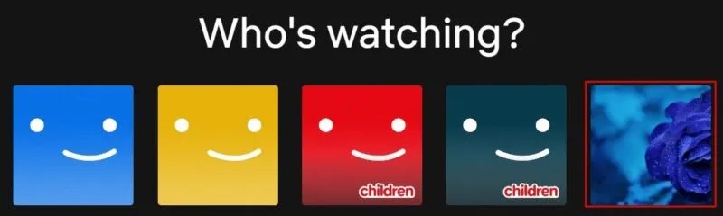 Benutzerdefiniertes Netflix-Profilbild Windows Who's Watching