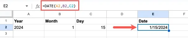 Datumfunctie in Google Spreadsheets