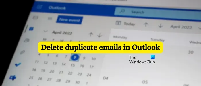eliminar correos electrónicos duplicados en Outlook