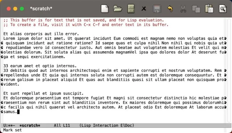 Emacs-teksteditor