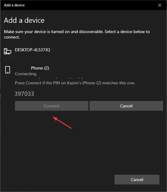 連接手機鎖定 Windows 10